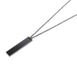 2020 Men's Design Matte Black Long Necklace with Square Pendant Jewelry Chain Hip Hop Punk Rock Christmas Halloween Gift For Men