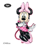 112cm Giant Mickey Minnie Mouse Balloon Cartoon Foil Birthday Party Balloon children Birthday Party Decorations kids Gift