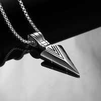 New Fashion Arrow Necklace for Men Black Metal Punk POP Cross Pendant Necklace Trendy Simple Chain Jewelry Gift collar hombre