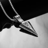 New Fashion Arrow Necklace for Men Black Metal Punk POP Cross Pendant Necklace Trendy Simple Chain Jewelry Gift collar hombre