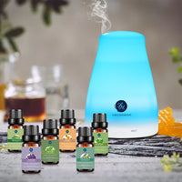 Lagunamoon Pure Essential Oils 10ML 6pcs Gift Set Humidifier Aromatherapy Eucalyptus Papermint Lemongrass Orange Tea Tree Oil