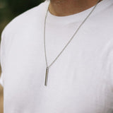 men necklace stainless steel Necklace Women Men Simple Long Chain Rectangular pendant Necklace Statement Couples Choker Gifts