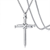 New Fashion Arrow Necklace for Men Black Metal Punk POP Cross Pendant Necklace Trendy Simple Chain Jewelry Gift collar hombre