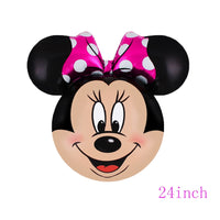 112cm Giant Mickey Minnie Mouse Balloon Cartoon Foil Birthday Party Balloon children Birthday Party Decorations kids Gift