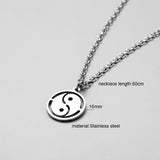 men necklace stainless steel Necklace Women Men Simple Long Chain Rectangular pendant Necklace Statement Couples Choker Gifts