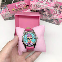 Original Lol Surprise Watch Girl Anime Cartoon Doll Pattern Toy Accessories Leather Kid Birthday Christmas Halloween Gift