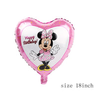 112cm Giant Mickey Minnie Mouse Balloon Cartoon Foil Birthday Party Balloon children Birthday Party Decorations kids Gift