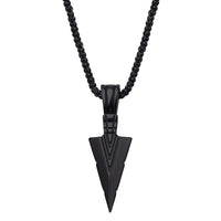 New Fashion Arrow Necklace for Men Black Metal Punk POP Cross Pendant Necklace Trendy Simple Chain Jewelry Gift collar hombre