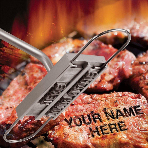 LMETJMA BBQ Meat Branding Iron with Changeable Letters Personalized Barbecue Grilling Meat Steak Names Marking Stamp Tool KC0299 - ModernFamilyStuff