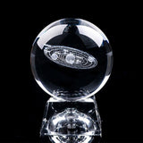 3D Laser Engraved Solar System Crystal Ball Planets Decorative Glass Ball  Crafts Globe Nordic Home Decoration Accessories - ModernFamilyStuff