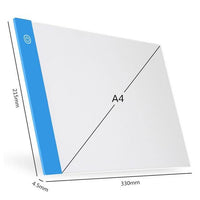 A4 (larger)/A5 (smaller) LED Drawing Boards Tracing Board Copy Pads LED Drawing Tablet Plate Art Writing Table Stepless Dimming Artcraft  Light Box - ModernFamilyStuff