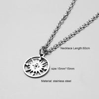 men necklace stainless steel Necklace Women Men Simple Long Chain Rectangular pendant Necklace Statement Couples Choker Gifts