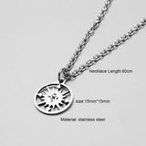 men necklace stainless steel Necklace Women Men Simple Long Chain Rectangular pendant Necklace Statement Couples Choker Gifts